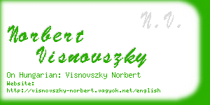 norbert visnovszky business card